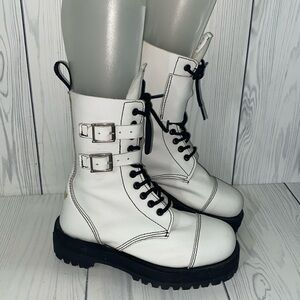 Pop Boy 40mm Gang Leather Biker Boots